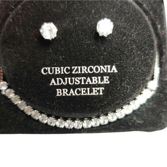 Giani Bernini Bracelet & Earring Set. Sterling Silver and Cubic Zirconia - Picture 2 of 7